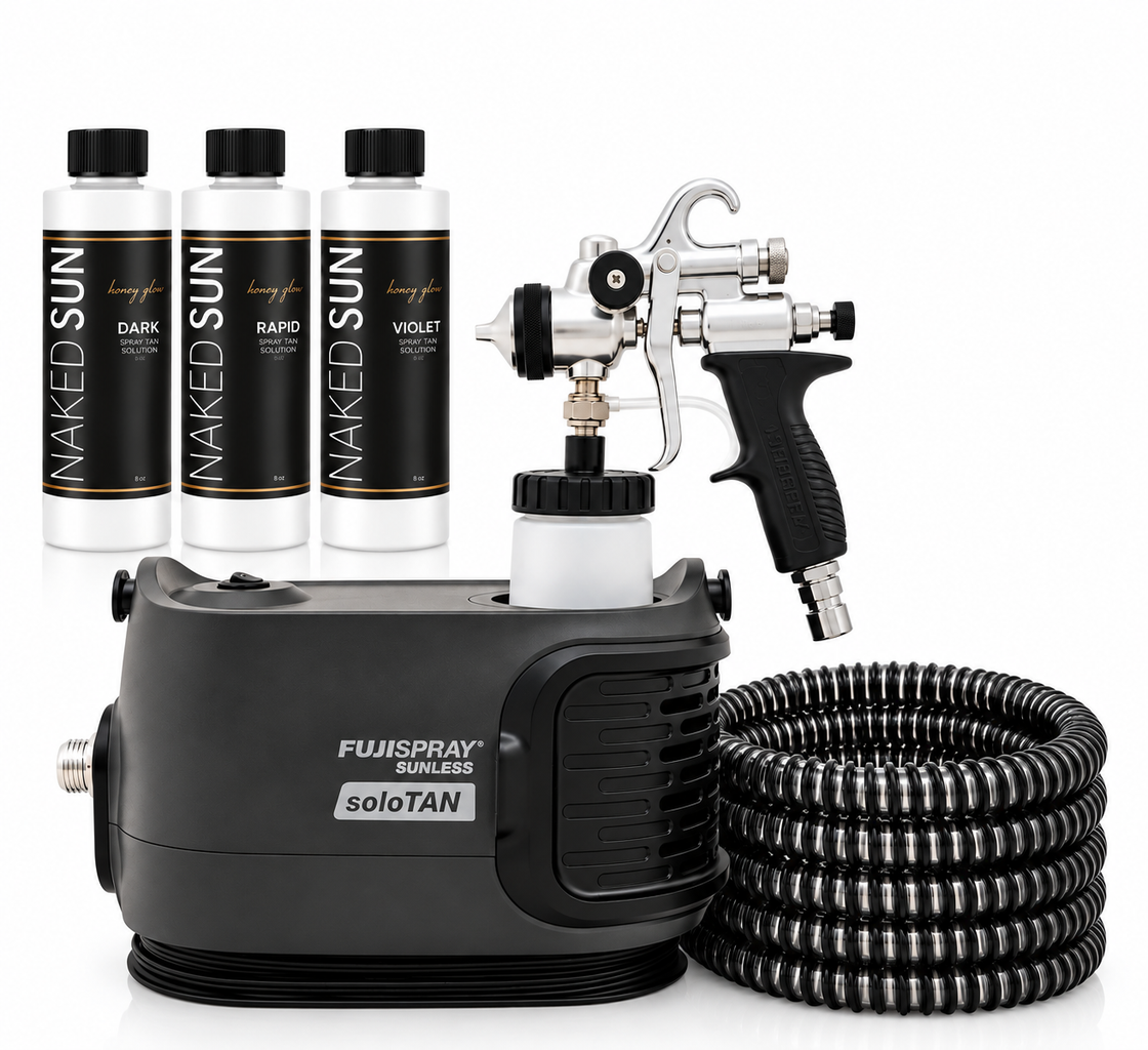 Fuji Spray 6175 SoloTAN Spray Tan Machine Kit with Naked Sun Tanning Solution
