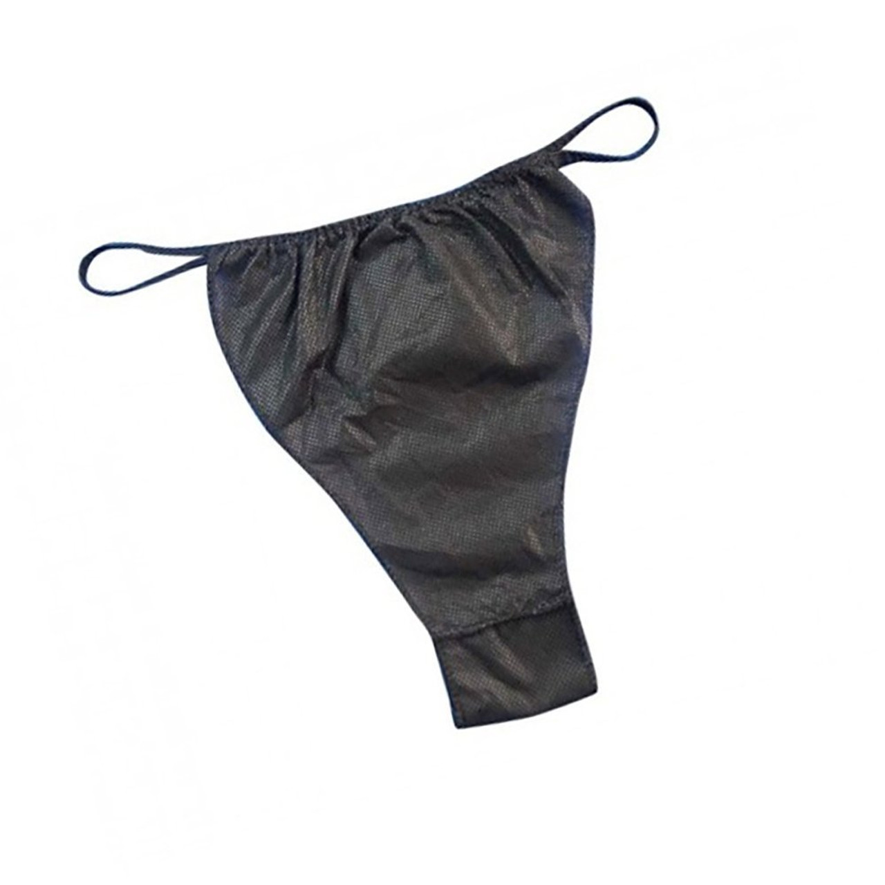Disposable Mens Black Thongs (10 pack)