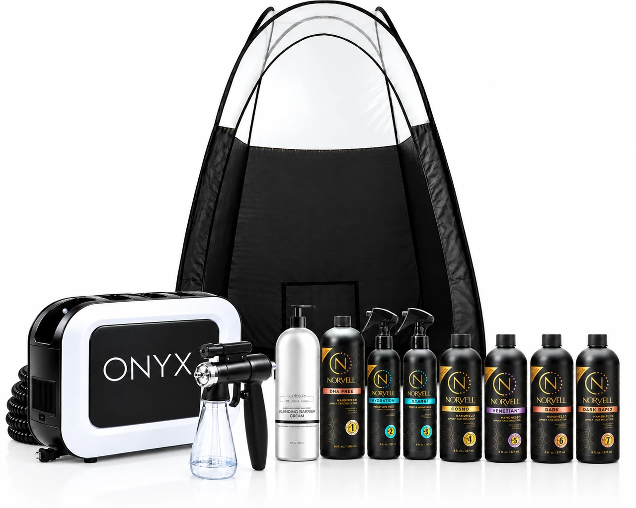 BE THE SUN デイノ Naked Sun Onyx Spray Tan Machine with Professional Tanning Gun