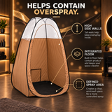 Naked Sun XL Portable Spray Tan Tent – Extra Large Pop Up Tent for Professional Tanning, Heavy Duty Fabric Mobile Spray Room with Carrying Bag & Easy Clean Floor - Bronze