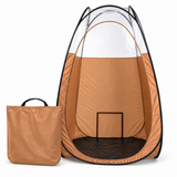 Naked Sun XL Portable Spray Tan Tent – Extra Large Pop Up Tent for Professional Tanning, Heavy Duty Fabric Mobile Spray Room with Carrying Bag & Easy Clean Floor - Bronze