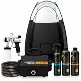 Fuji Spray 2100 studioTAN Machine with Norvell Tanning Solution & Black Tent