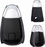 Naked Sun XL Portable Spray Tan Tent – Extra Large Pop Up Tent for Professional Tanning, Heavy Duty Fabric Mobile Spray Room with Carrying Bag & Easy Clean Floor - Black