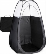 Naked Sun XL Portable Spray Tan Tent – Extra Large Pop Up Tent for Professional Tanning, Heavy Duty Fabric Mobile Spray Room with Carrying Bag & Easy Clean Floor - Black