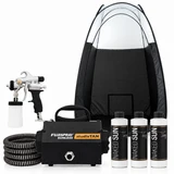 Fuji Spray 2100 studioTAN Machine with Naked Sun Trio Tanning Solutions & Black Tent