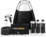 Fuji 2150 Ultra Quiet Tan Machine with TAN7350 Spray Gun, Honey Glow Spray Tanning Solution and Black Tent