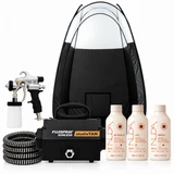 Fuji Spray 2100 studioTAN Machine with NUDA Favorites Sample Pack  Tanning Solutions & Black Tent