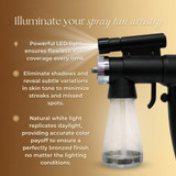 Naked Sun Onyx Spray Tan Machine with Professional Tanning Gun with Light Kit Norvell Pro Tanning Solution Kit, Black Tent and X-Fan Extractor