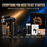 Naked Sun ION Tan Spray Tan Machine DualPower Rechargeable and A/C Power with Naked Sun Honey Glow Rapid Tanning Solution