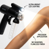 Naked Sun IonTan DualPower Spray Tan Kit with Extraction Fan, Tent & Naked Sun Solution Trio – Cordless/AC Handheld Machine, Dark, Violet & Rapid Solutions – Complete Professional Spray Tanning System