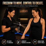 Naked Sun IonTan DualPower Spray Tan Kit with Extraction Fan, Tent & Naked Sun Solution Trio – Cordless/AC Handheld Machine, Dark, Violet & Rapid Solutions – Complete Professional Spray Tanning System