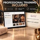 Wave Edge Spray Tan Booth with Onyx System & Naked Sun Honey Glow Trio Bundle