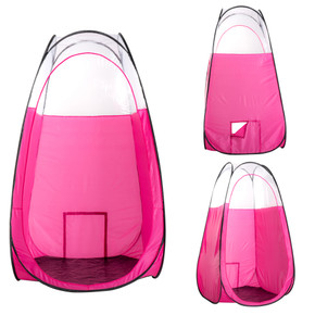 Naked Sun XL Portable Spray Tan Tent – Extra Large Pop-Up Spray Tanning Booth with Carrying Bag, Easy Fold Design, Professional Mobile Spray Room, Easy-Clean Floor - Pink