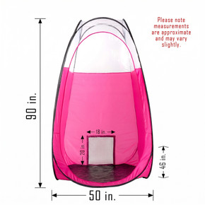 Naked Sun XL Portable Spray Tan Tent – Extra Large Pop Up Tent for Professional Tanning, Heavy Duty Fabric Mobile Spray Room with Carrying Bag & Easy Clean Floor - Pink