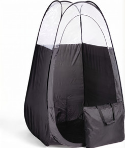 Naked Sun XL Portable Spray Tan Tent – Extra Large Pop Up Tent for Professional Tanning, Heavy Duty Fabric Mobile Spray Room with Carrying Bag & Easy Clean Floor - Black