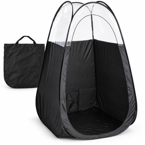 Naked Sun XL Portable Spray Tan Tent – Extra Large Pop Up Tent for Professional Tanning, Heavy Duty Fabric Mobile Spray Room with Carrying Bag & Easy Clean Floor - Black