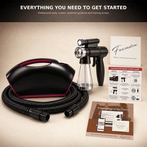 Naked Sun Fascination FX Spray Tanning Machine System with Naked Sun 2.0 HVLP Spray Gun Light Kit