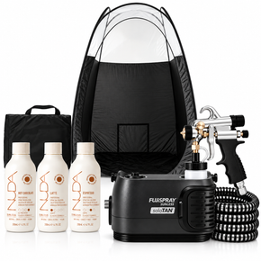 Fuji Spray 2175 Spray Tan Machine with TAN7350 Spray Gun, NUDA Favorites Sample Pack  Tanning Solutions   and Tent