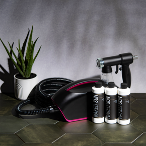 Naked Sun Fascination Spray Tanning Machine with Honey Glow Tanning Solution and Pro Tech Bag