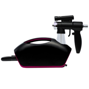 Black Fascination FX Spray Tan Machine with Honey Glow Rapid Develop Violet Tanning Solution - 8 oz and Spray Gun Light Kit