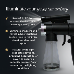 Naked Sun Onyx Spray Tan Machine with Professional Tanning Gun with Light Kit and Norvell Tanning Solutions, Pro Pack and Black Pop Up Tent