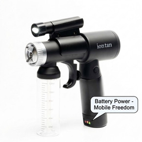 Naked Sun ION Tan Spray Tan Machine DualPower Rechargeable and A/C Power with Naked Sun Honey Glow Rapid Tanning Solution