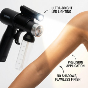 Naked Sun IonTan DualPower Spray Tan Kit with Extraction Fan, Tent & Naked Sun Solution Trio – Cordless/AC Handheld Machine, Dark, Violet & Rapid Solutions – Complete Professional Spray Tanning System