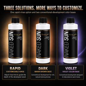 Naked Sun IonTan DualPower Spray Tan Kit with Extraction Fan, Tent & Naked Sun Solution Trio – Cordless/AC Handheld Machine, Dark, Violet & Rapid Solutions – Complete Professional Spray Tanning System