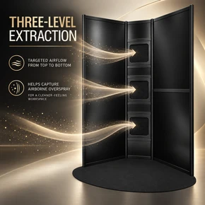 Wave Edge Spray Tan Overspray Extraction Booth