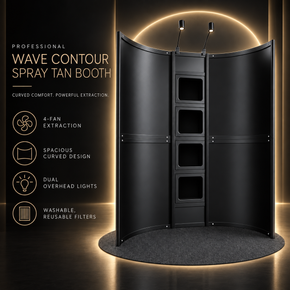 Wave Contour Spray Tan Overspray Extraction Booth