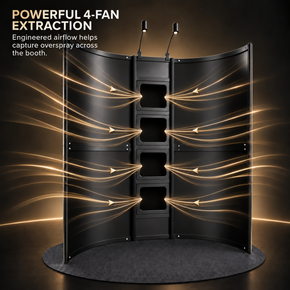 Wave Contour Spray Tan Overspray Extraction Booth