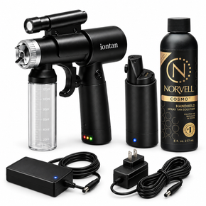 Naked Sun ION Tan Spray Tan Machine DualPower Rechargeable and A/C Power with Norvell Cosmo Tanning Solution