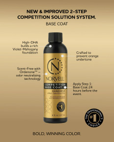 Norvell Competition Base Coat Professional Spray Tan Solution (Step 1)