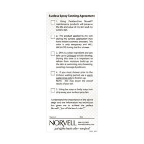 Norvell Sunless Agreement & Checklist Pad