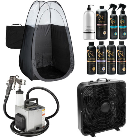 Norvell Z3000 Spray Tan Machine Travel Bag Tan Solution Tent & X-Fan
