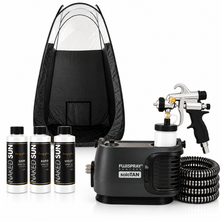 Fuji Spray 2175 Spray Tan Machine with TAN7350 Spray Gun, Honey Glow Tanning Solution and Tent