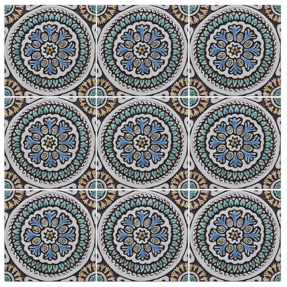 These handmade tiles make wonderful wall decor or outdoor wall art.  Decorative tile handmade in Spain.