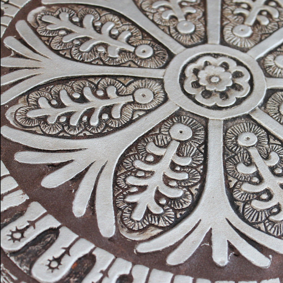 Ceramic mural tiles - Silver Floral 74cm by GVEGA