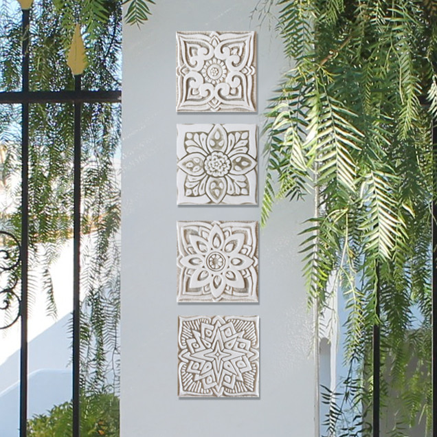 Handmade tile 15cm - mandala 4 - Spanish tiles by GVEGA
