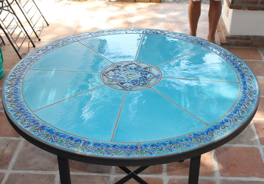 Handmade tile mosaic tabletop 8 - gvega