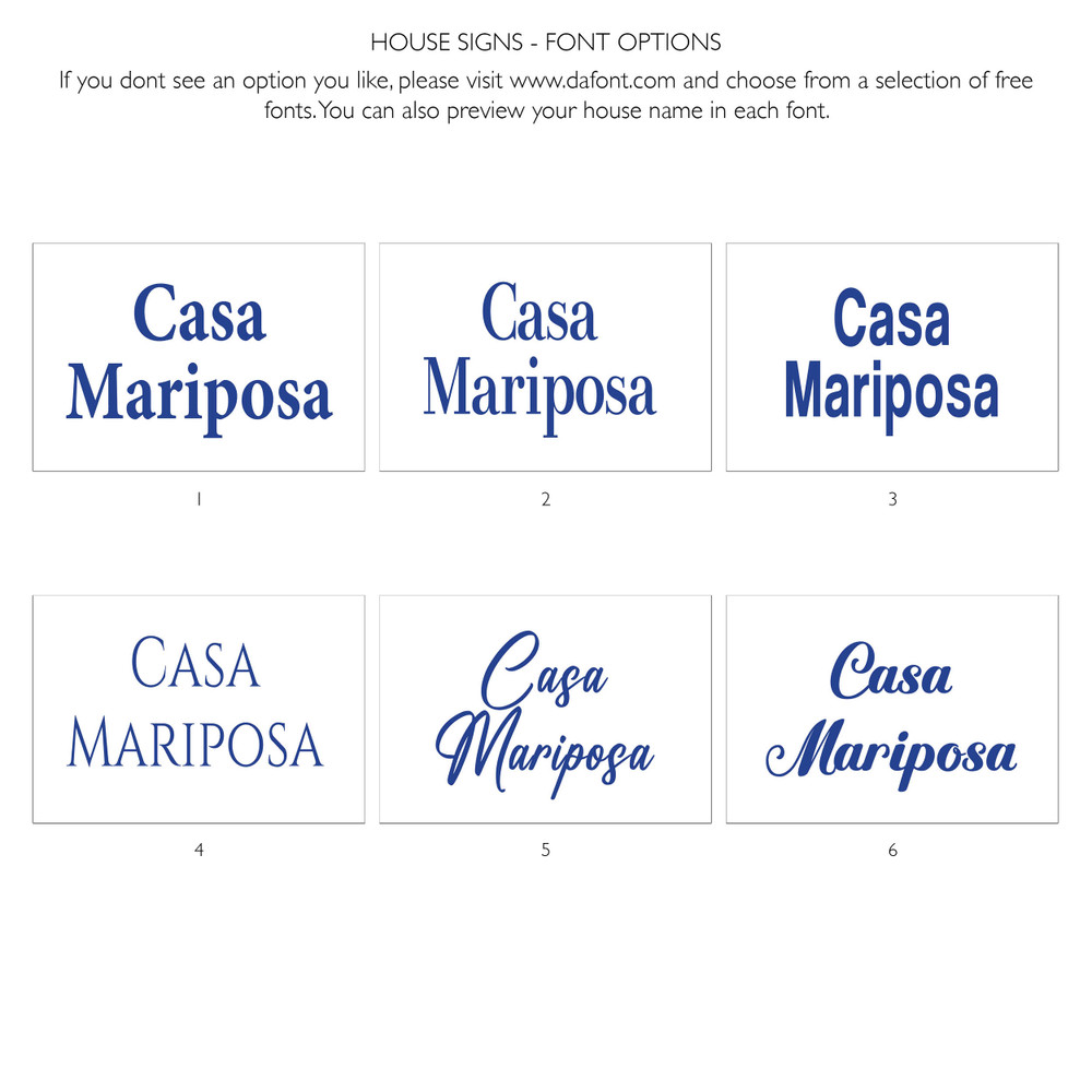 House sign made from ceramic. Address plaque hand painted with custom text. Handmade Spanish tile for house entrance.