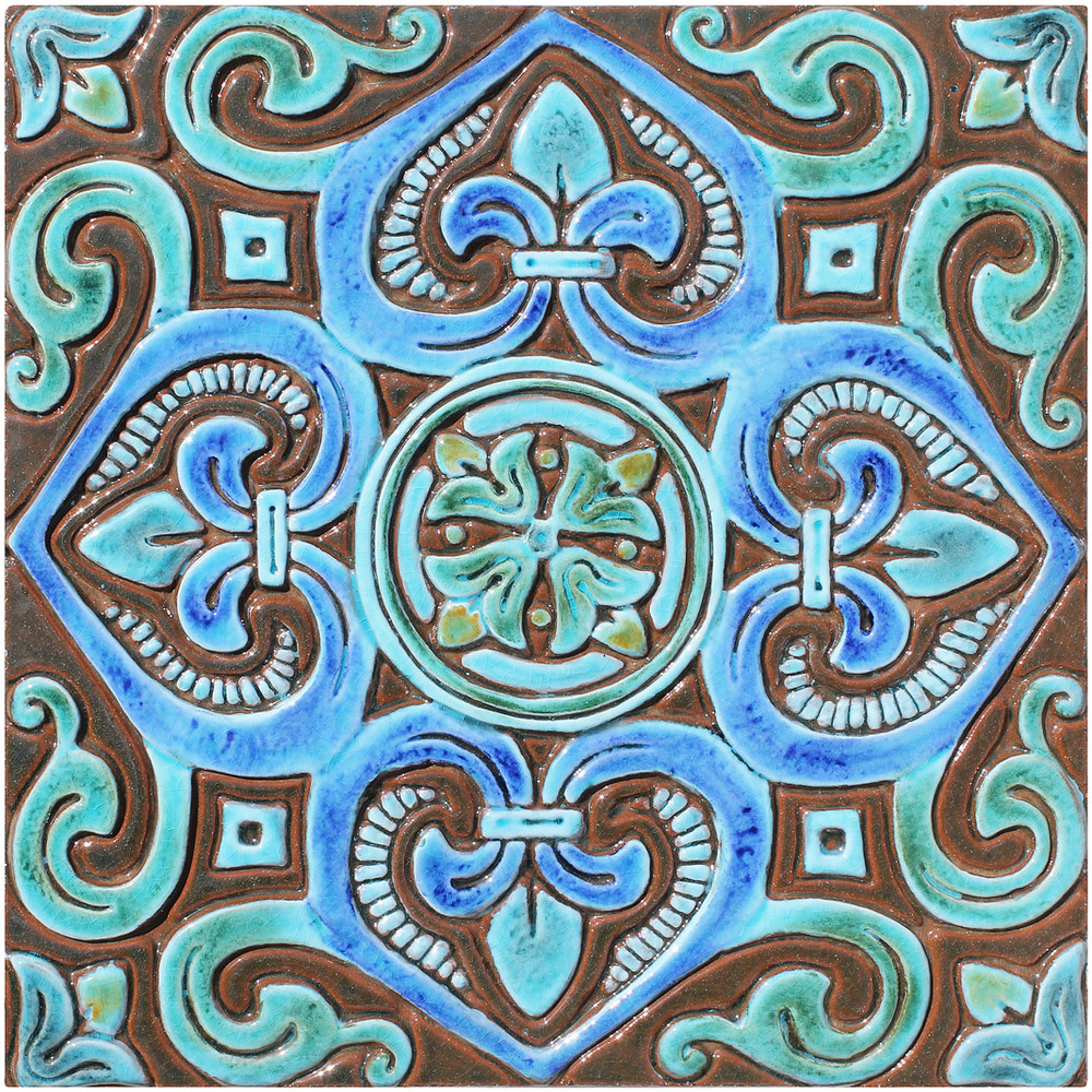 Spanish tile #5 Turquoise