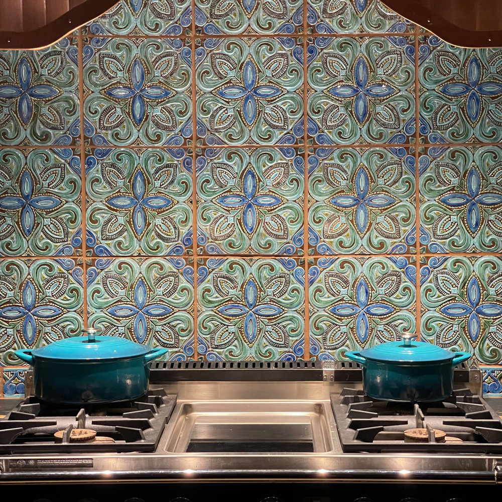 Spanish tile #7 turquoise [30cm/11.8