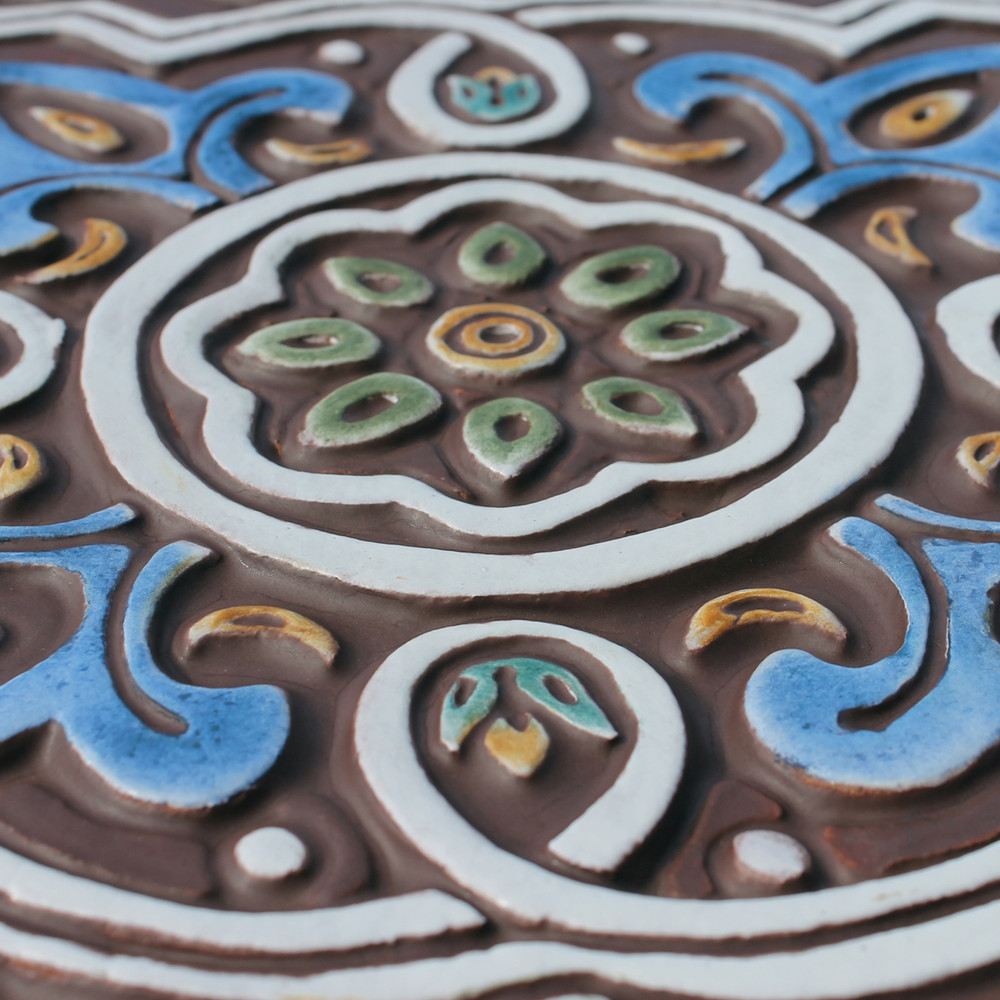 Large Spanish tile, Handmade ceramic tile by Gvega ceramica