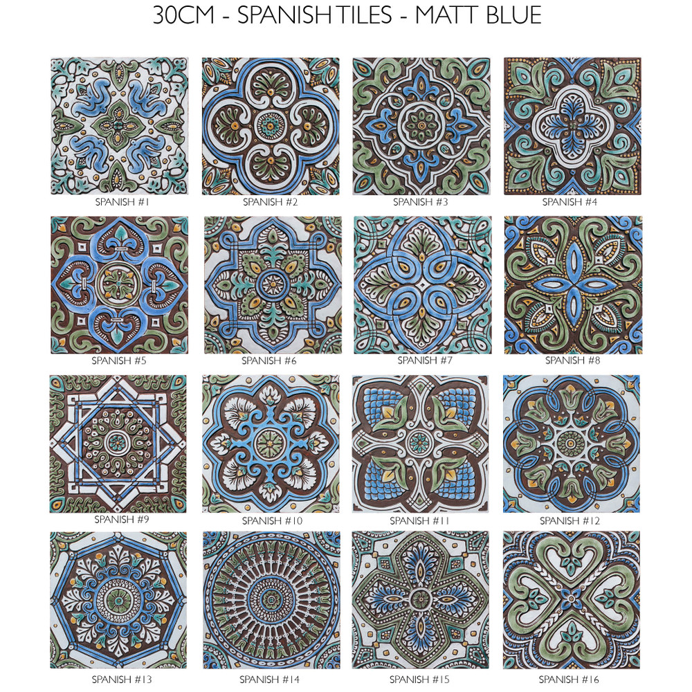 Spanish tile, large handmade tile by Gvega - design options