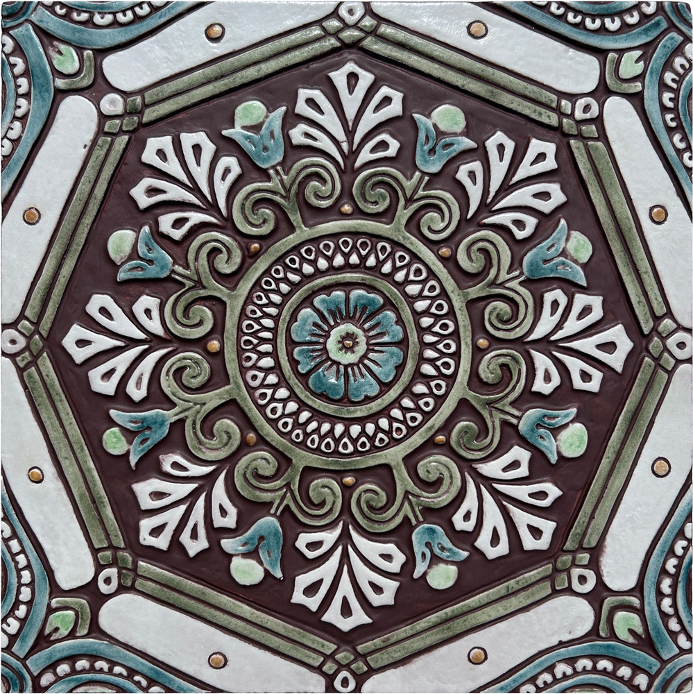 Spanish Tile #13 matt green [30cm/11.8