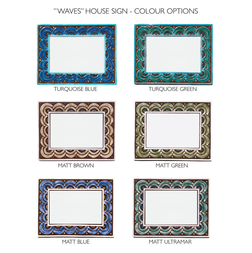 Ceramic house sign, colour options