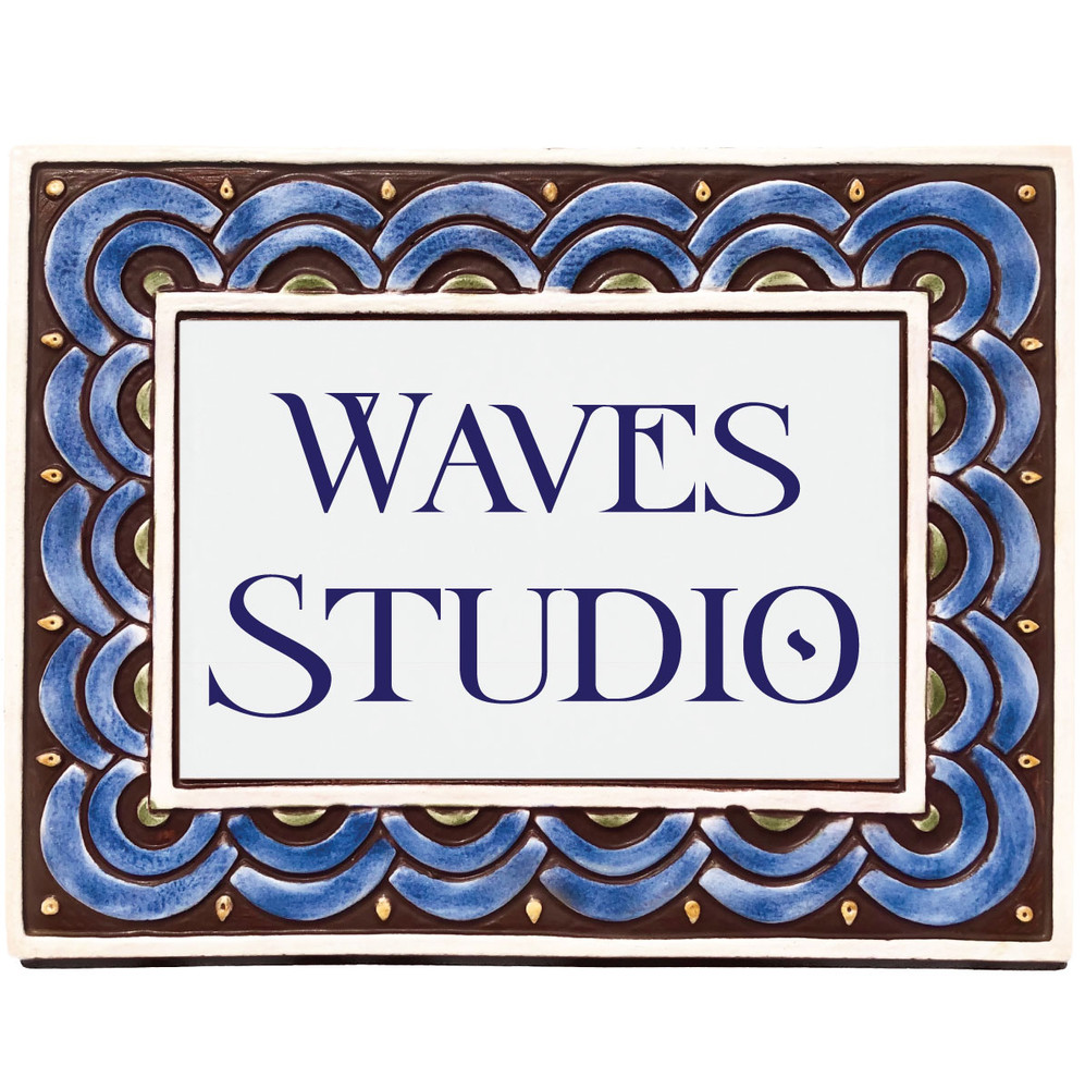 House sign Waves  (Matt Blue)