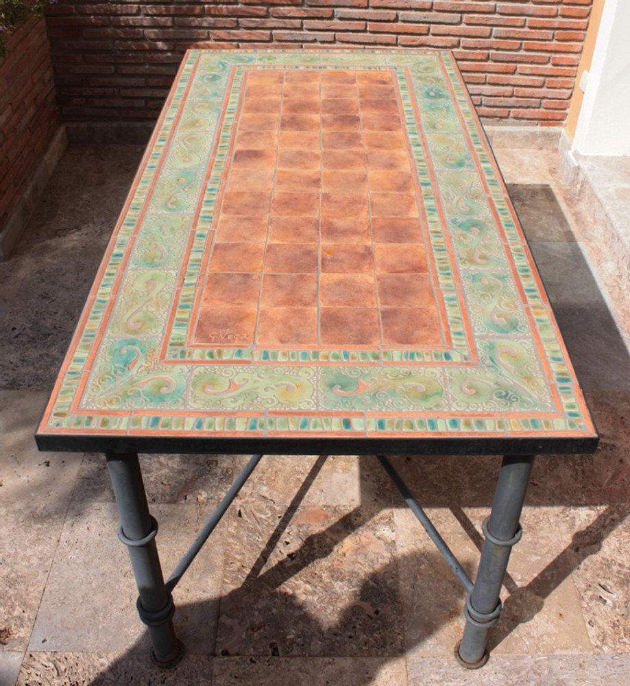 outdoor mosaic dining table