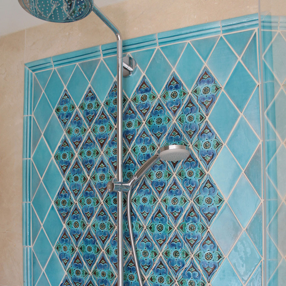 Handmade tiles diamond bathroom #1